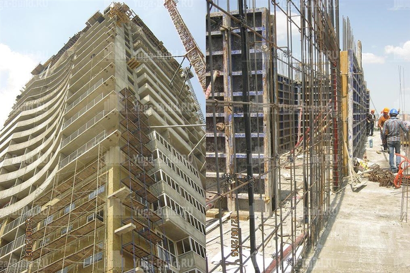 Июнь 2015 г. Строительство 23-24 этажей.