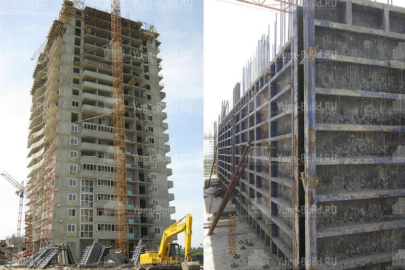 Май 2015 г. Строительство 18-22 этажей.